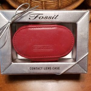 Leather Fossill contact case